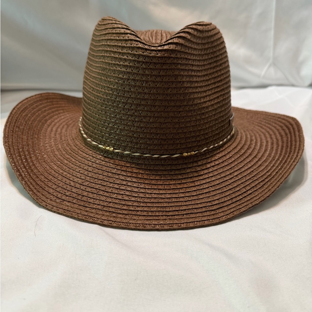 Jessica Simpson Tan Woven Hat - Picture 2 of 4